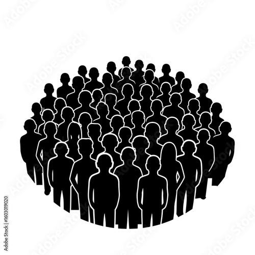 A large crowd of people is gathered together in a mass