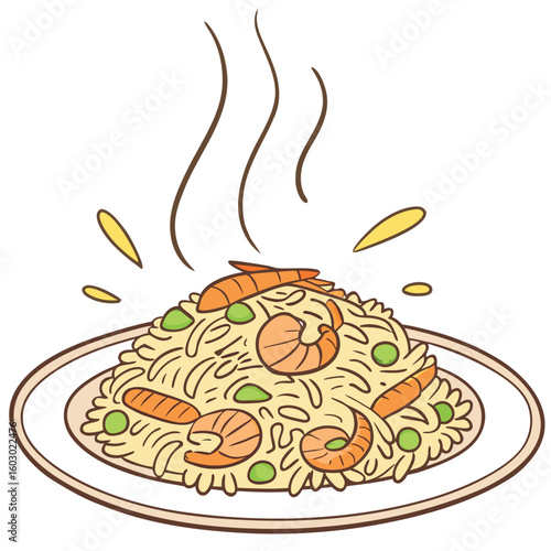 vector illustration of a pizza