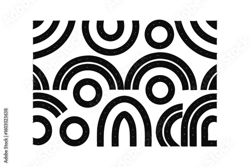 Abstract pattern concentric arcs circles graphic geometric