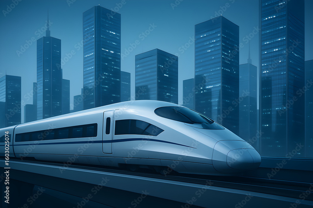 Naklejka premium Skyline Hyperloop 2