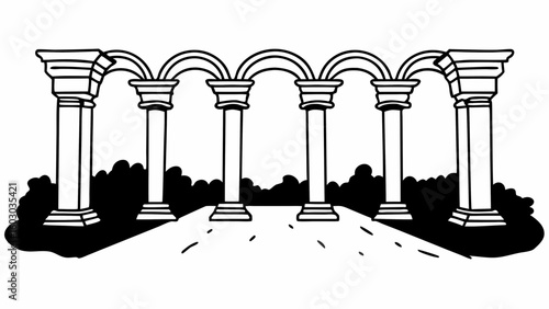 Ancient Roman Column Architecture Vector