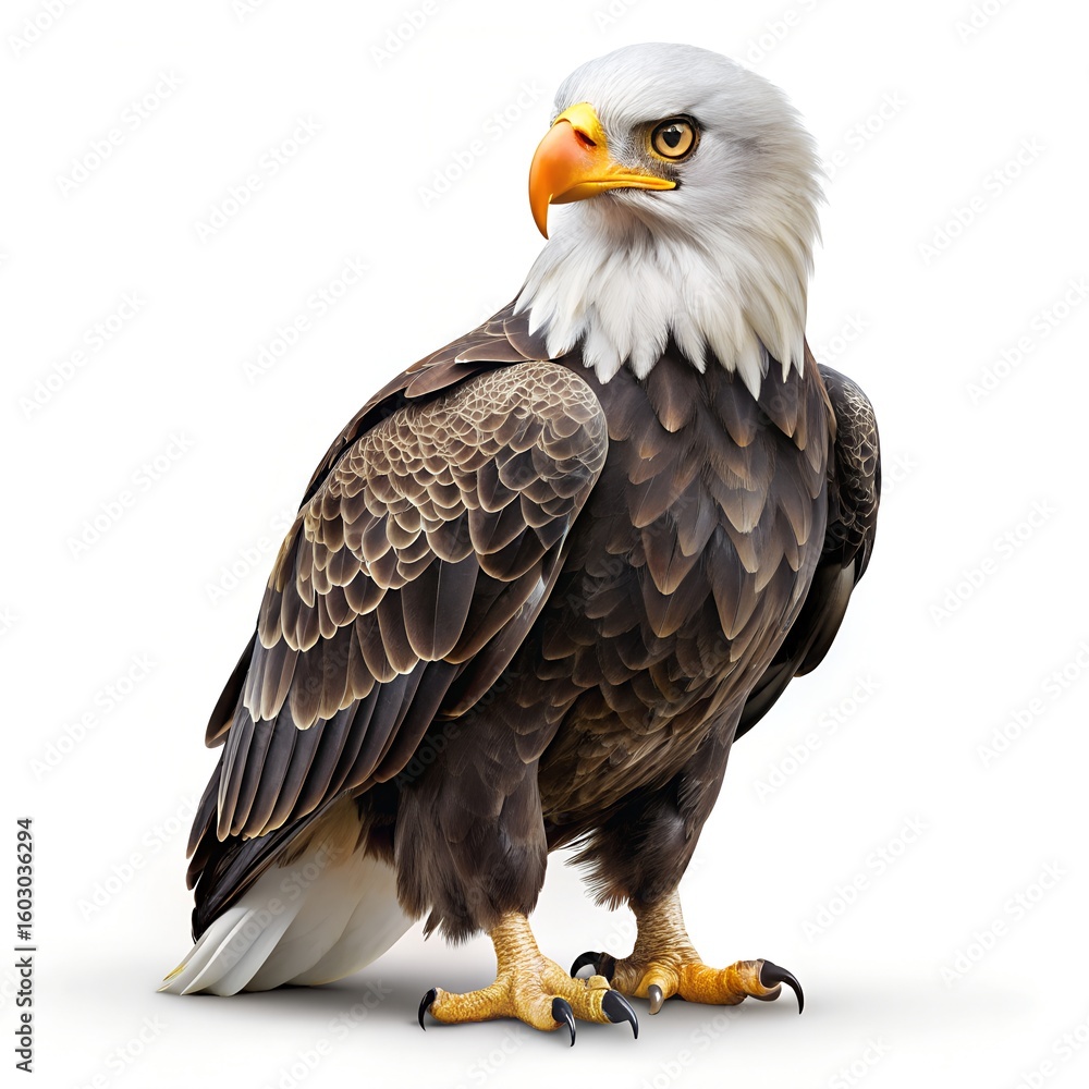 Obraz premium bald eagle isolated on white