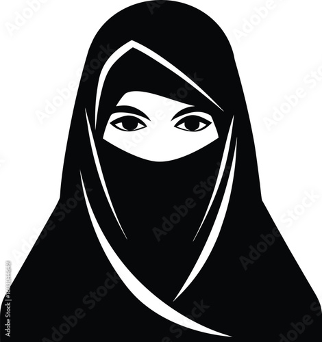 Woman in Niqab Silhouette