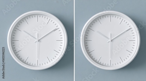 Minimalist Clock Icon Isolated on Background for Time Management Concept