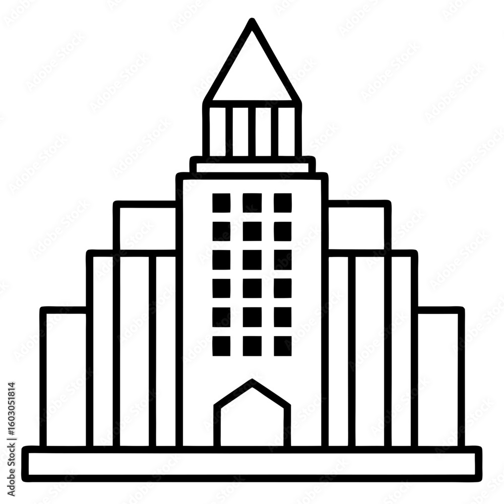 Obraz premium Cityscape Line Art Vector