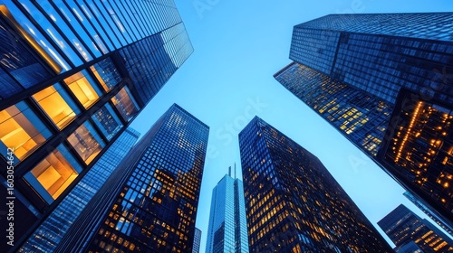 Business skyscrapers in the Financial District, Toronto Downtown