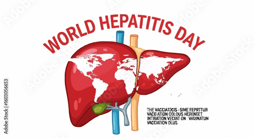 World Hepatitis Day awareness campaign concept with global health focus