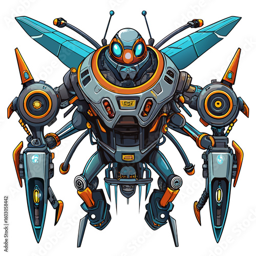 drone robot vector illustration