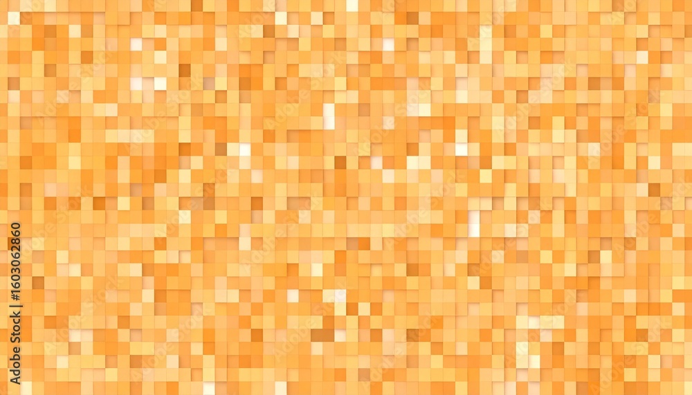 Fototapeta premium Abstract textured background of small orange squares creating a pixelated mosaic effect