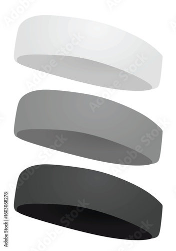 White sport head band. vector illustration