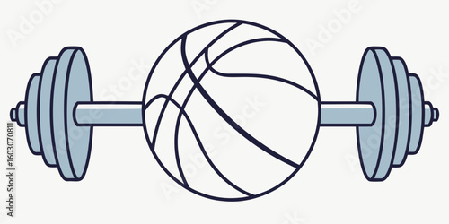 Barbell with Basketball weights sport
