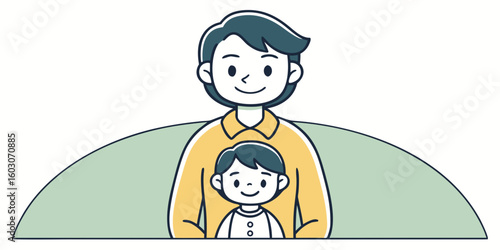 Parent holding child embracing warmly family