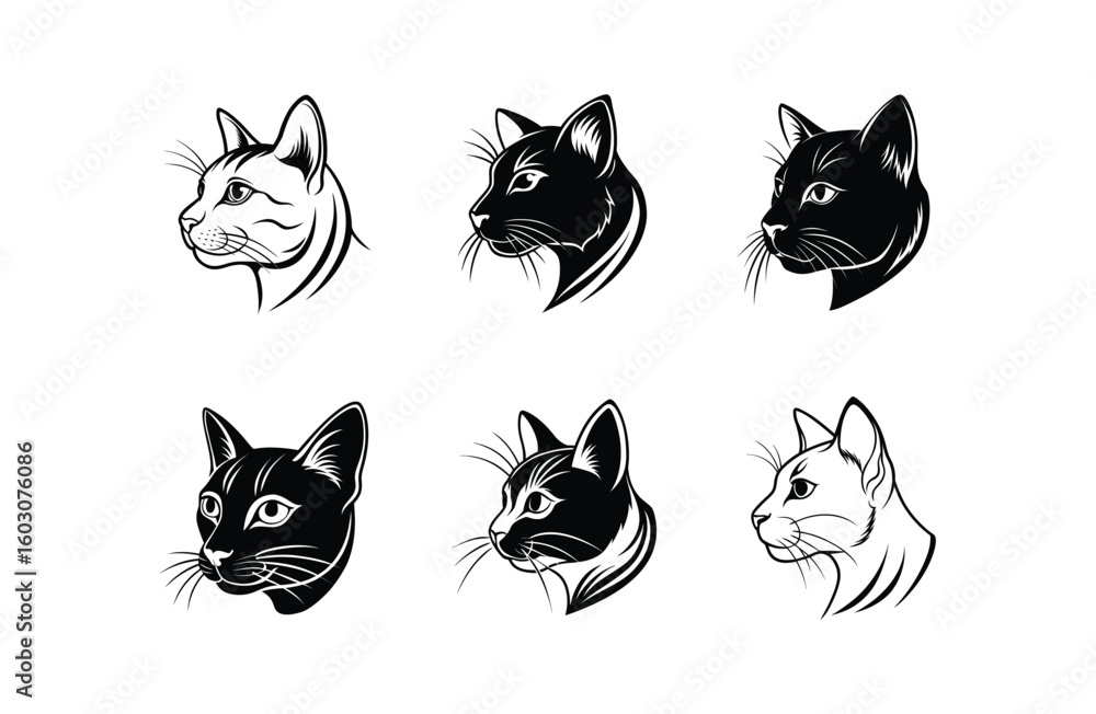 Cat Head Line Art Vector Set Clean EPS Drawing for Logos, Tattoos, Stickers & Prints Trusted High-Quality File
Cat Head Line Art Vector Set Clean EPS Drawing for Logos, Tattoos, Stickers & Prints Trusted High-Quality File