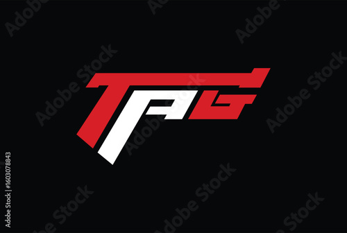 Letter TPG, GPT, T, P, G and Gun logo - icon design