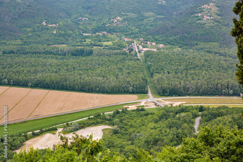 Panoramic view of Istrian countryside from Motovun, Croatia