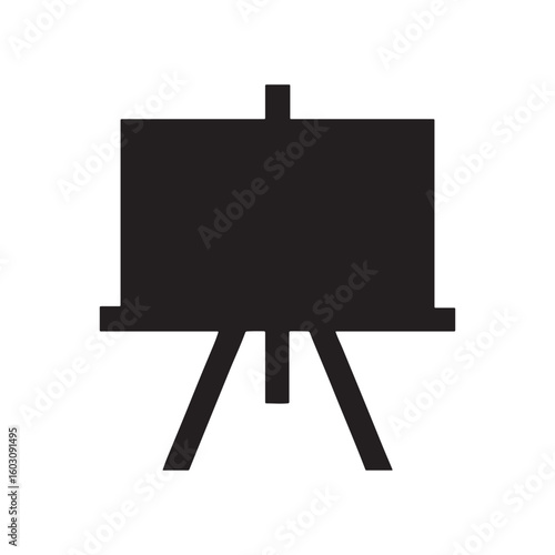 Artistic easel with blank canvas for creative projects