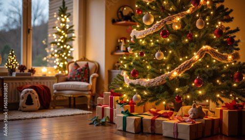 
Festive Christmas Living Room