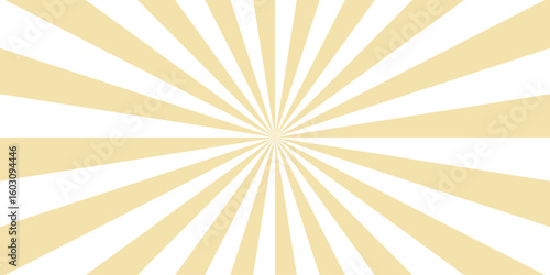 Abstract bright and energetic spiral background with alternating curved yellow and white segments.Hypnotic swirl radiates symmetrically sense of motion and energy. 