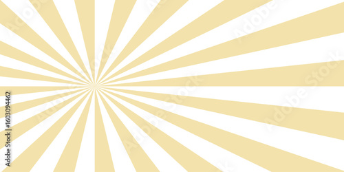Abstract bright and energetic spiral background with alternating curved yellow and white segments.Hypnotic swirl radiates symmetrically sense of motion and energy. 