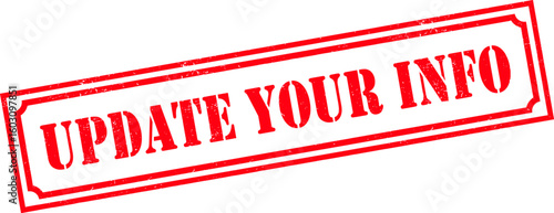 Grunge stamp update your info