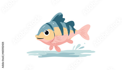 zebra danio fish icon, zebra danio fish vector illustration-simple illustration of zebra danio fish
