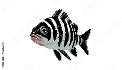 zebra danio fish icon, zebra danio fish vector illustration-simple illustration of zebra danio fish