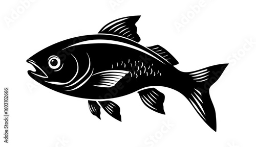 zebra danio fish icon, zebra danio fish vector illustration-simple illustration of zebra danio fish
