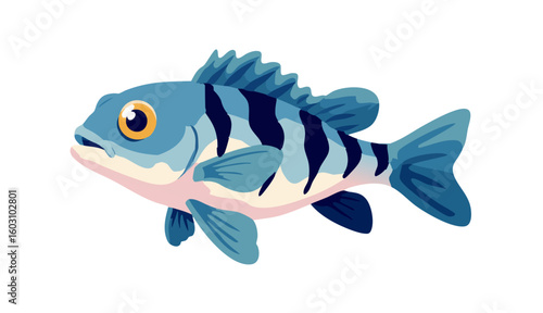 zebra danio fish icon, zebra danio fish vector illustration-simple illustration of zebra danio fish