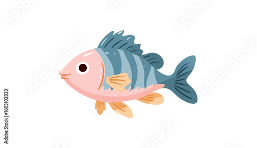 zebra danio fish icon, zebra danio fish vector illustration-simple illustration of zebra danio fish