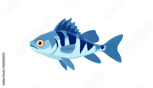 zebra danio fish icon, zebra danio fish vector illustration-simple illustration of zebra danio fish