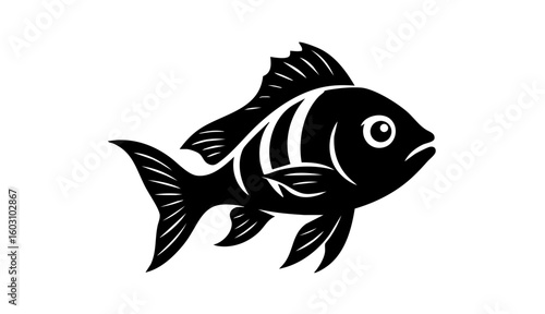 zebra danio fish icon, zebra danio fish vector illustration-simple illustration of zebra danio fish