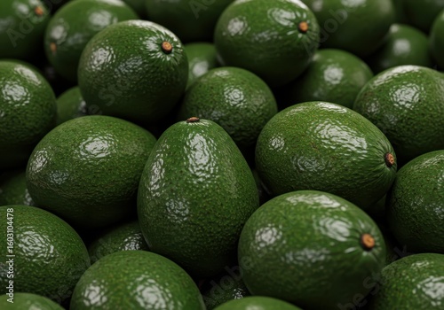 Fresh Avocados Piled Up – Tropical Green Fruit in High Resolution