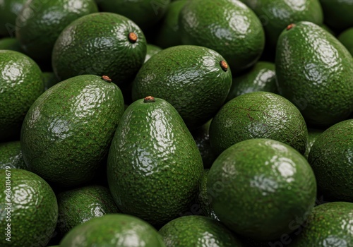Fresh Avocados Piled Up – Tropical Green Fruit in High Resolution