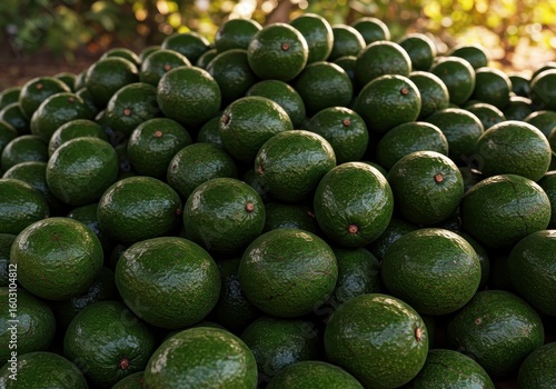 Fresh Avocados Piled Up – Tropical Green Fruit in High Resolution