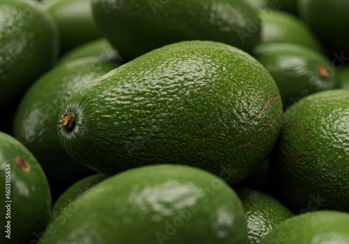 Fresh Avocados Piled Up – Tropical Green Fruit in High Resolution