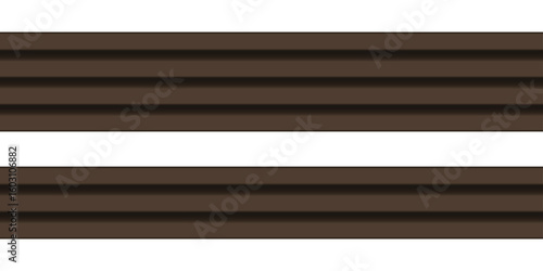 Brown decorative moulding baseboard in empty modern room interior detail wooden trim wall realistic molding panel design wood work