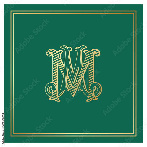 MM, logo MM, Letter MM,  Monogram MM, Wedding Monogram, Wedding Logo, Logo Design , Monogram Vintage