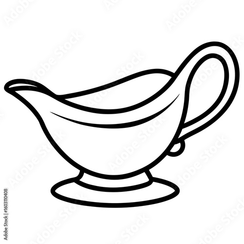 Gravy Boat  Icon Perfect for festive designs, holiday decor, and digital projects. Fully editable and scalable.