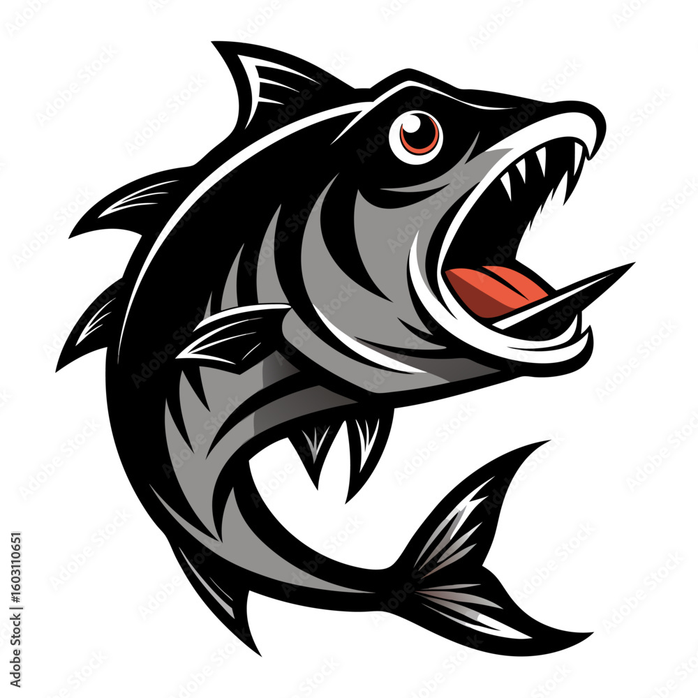 Naklejka premium vector image of a shark
