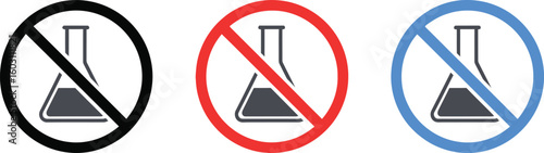 No chemistry allowed sign vector illustration safety laboratory restriction