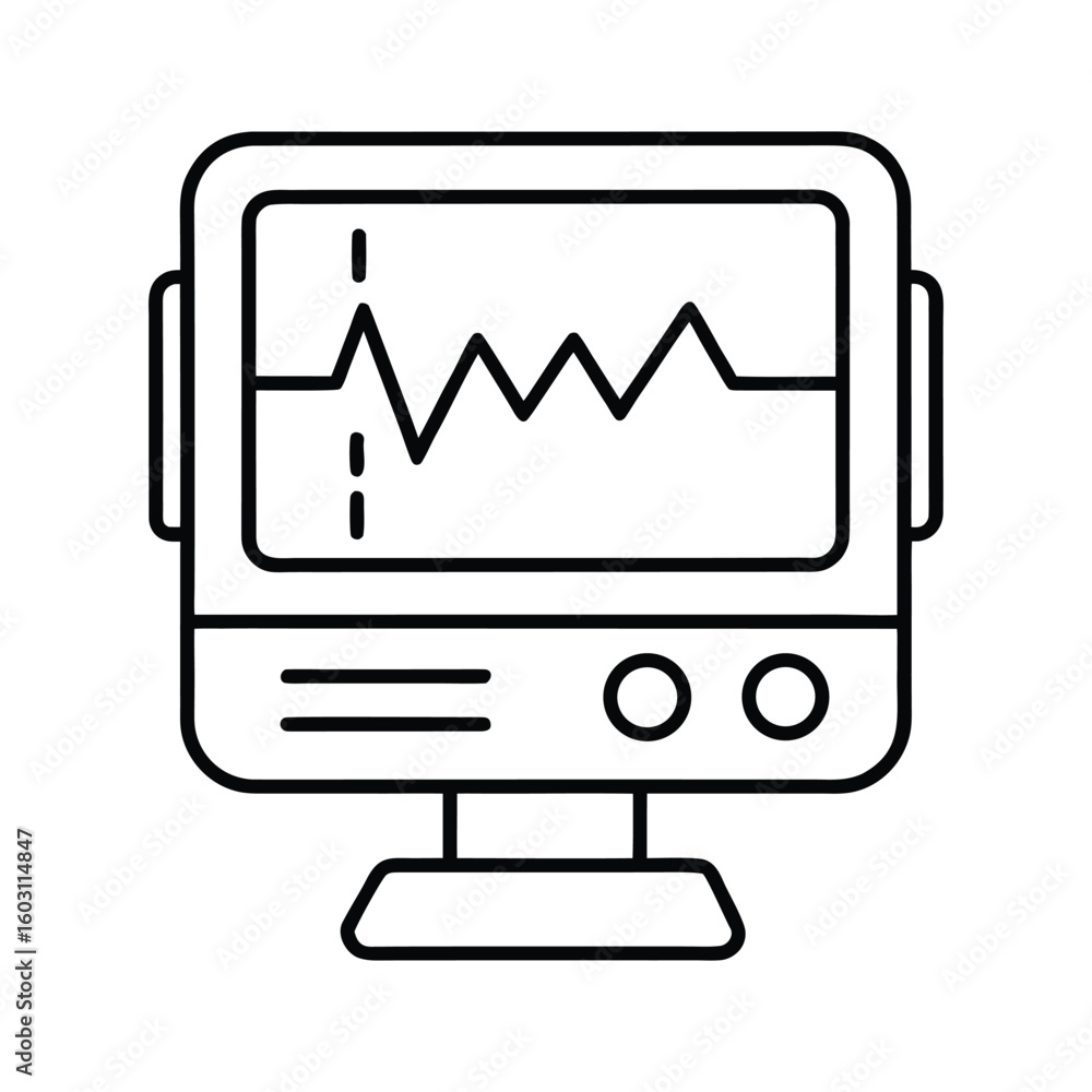 Computer monitor screen icon isolated on white background Computer monitor screen icon isolated on white background