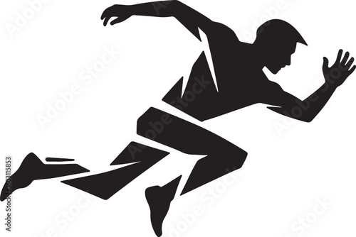 Dynamic and bold parkour athlete logo design