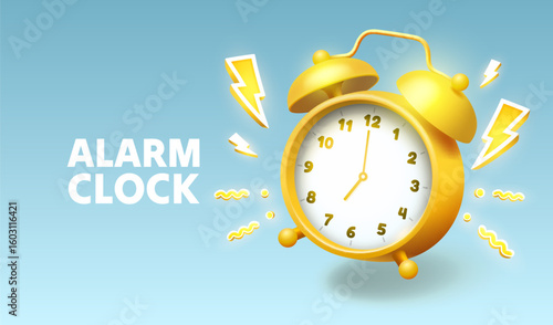 Alarm clock icon, time symbol good morning. Vector illustration