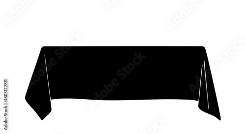 A black tablecloth elegantly draped.
