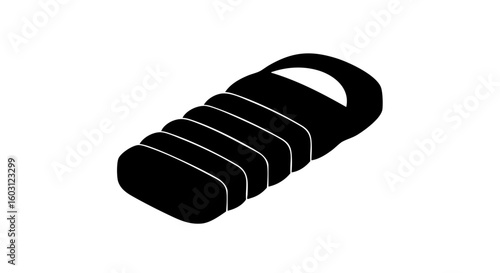 Sleeping bag illustration.
