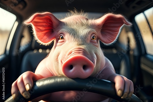 image of a reckless car driver that not obey the rules and driving in a bad manner