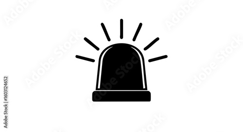 A simple graphic of a police siren.