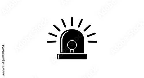 Emergency siren icon.