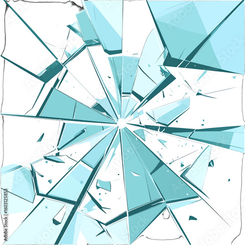 Abstract Shattered Glass Pattern Design