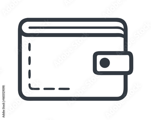 Clean Vector Icon of a Wallet Simple, Modern Design for Financial Concepts
